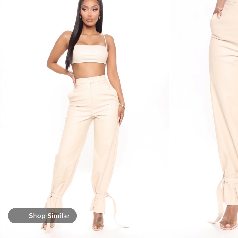 Fashion Nova leather pants L NWT